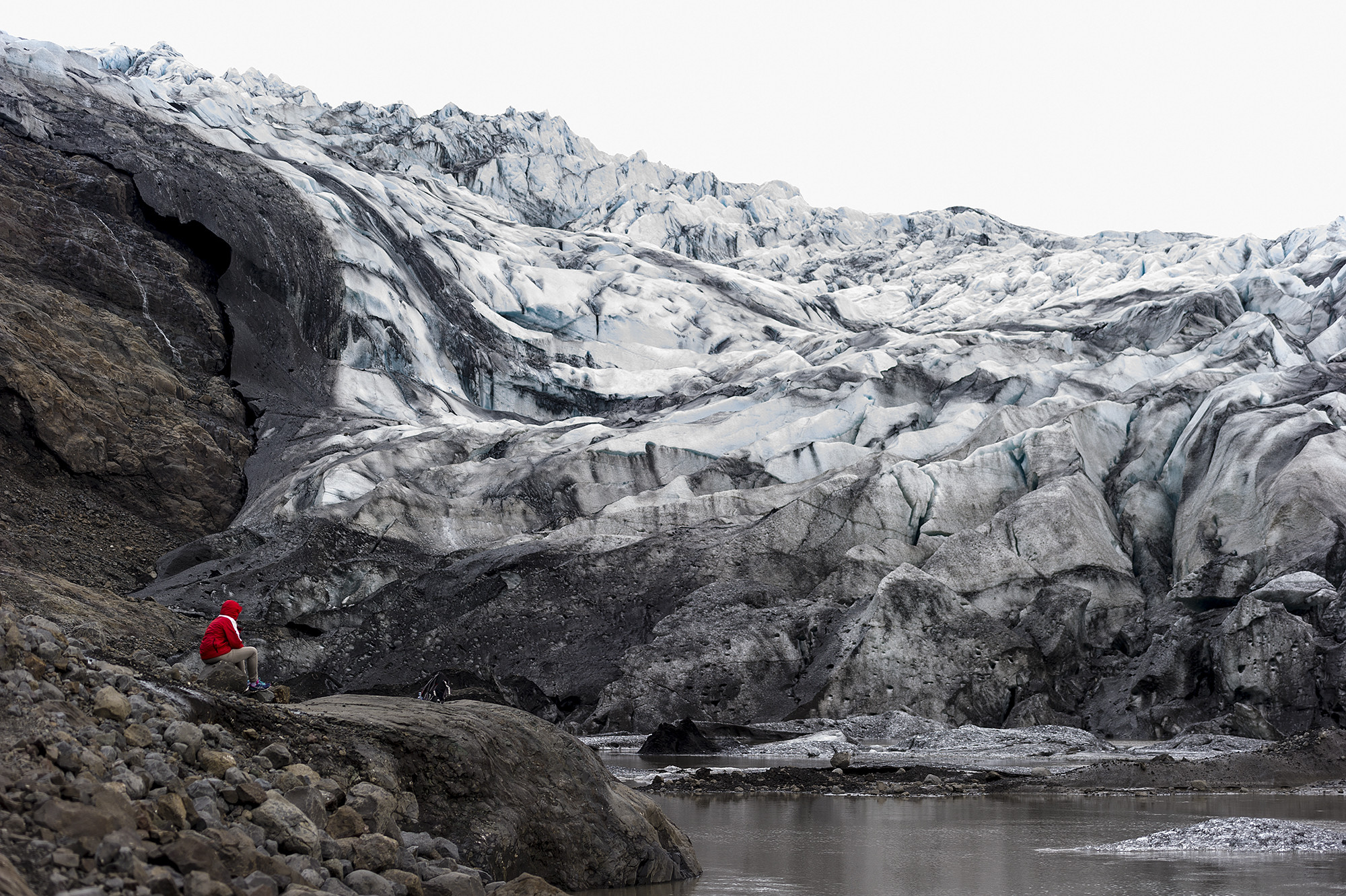 Paisaje helado de Islandia.